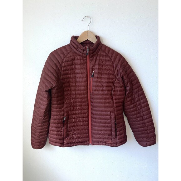 L.L. Bean 850 Down Ultralight Puffer Jacket Packable Burgundy Red Size Medium - Picture 1 of 7